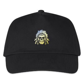 Häuptling Skull - Kinder Basecap - Schwarz - Vorne