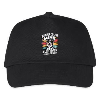 Border Collie Mama – Legendäre Snack Dealerin - Kinder Basecap - Schwarz - Vorne