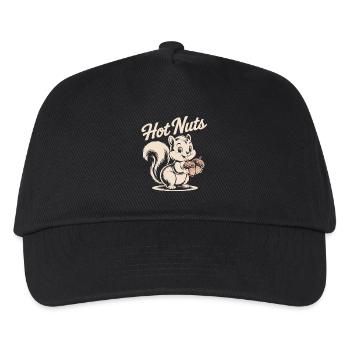 Naughty Squirrel - Hot Nuts Shirt - Kids’ Baseball Cap - black - Front