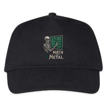 Mathe Ist Metal Skelett Tafel Rock - Kinder Basecap - Schwarz - Vorne