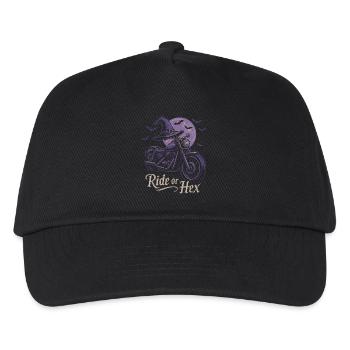 Balade de sorcière à moto à la pleine lune - Casquette de baseball Enfant - noir - Devant