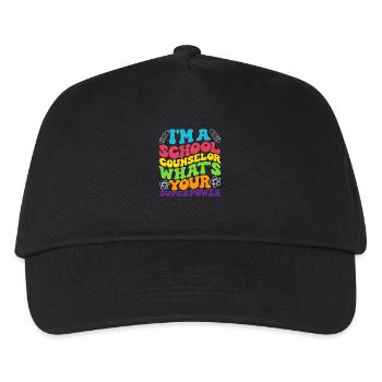 I'm a school counselor what's your superpower - Kids’ Baseball Cap - black - Front