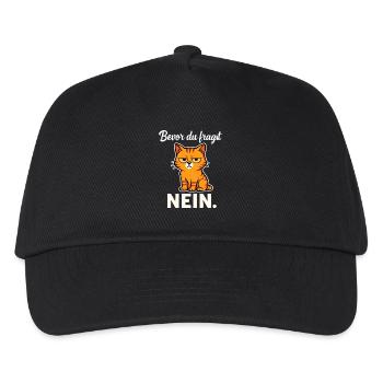 Before you ask – No! Sarcastic Cat - Kids’ Baseball Cap - black - Front