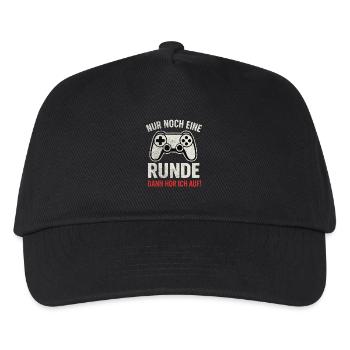 Nur noch eine Runde Gaming - Kinder Basecap - Schwarz - Vorne