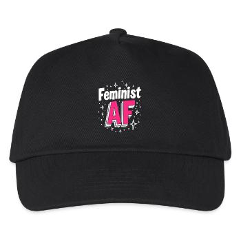 Feminist AF Statement Saying Sayings - Kids’ Baseball Cap - black - Front