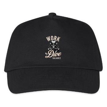 Diver Diving - Kids’ Baseball Cap - black - Front