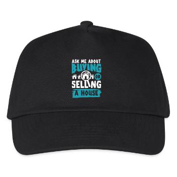 Real Estate Agent Ask Me About House - Kids’ Baseball Cap - black - Front