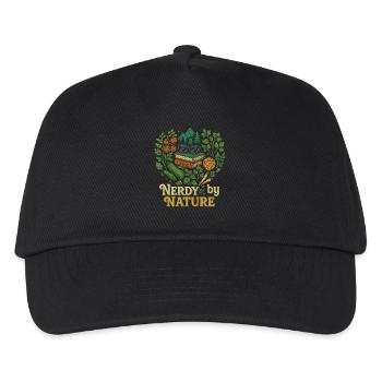 Nerdy par nature Illustration rétro - Casquette de baseball Enfant - noir - Devant