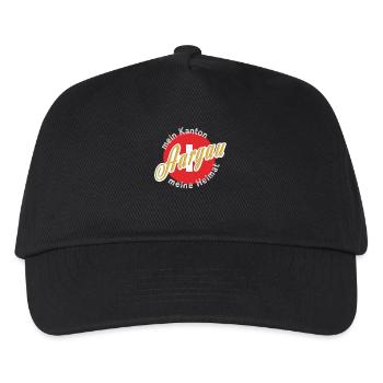 Meine Heimat Aargau Geschenk - Kinder Basecap - Schwarz - Vorne