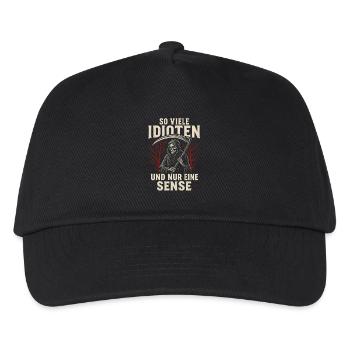 Tant d’idiots – et une seule faux - Casquette de baseball Enfant - noir - Devant