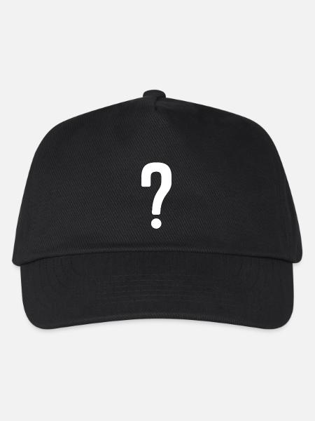 Fragezeichen Symbol Satzzeichen - Kinder Basecap - Schwarz