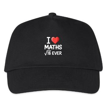Mathe I Love Maths Mathematik Nerd Mathe Lehrer - Kinder Basecap - Schwarz - Vorne