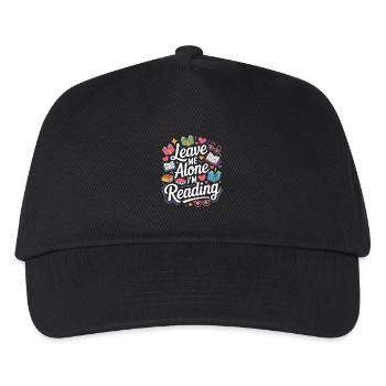 Lass mich alleine, ich lese! Bücherwurm Lesen - Kinder Basecap - Schwarz - Vorne