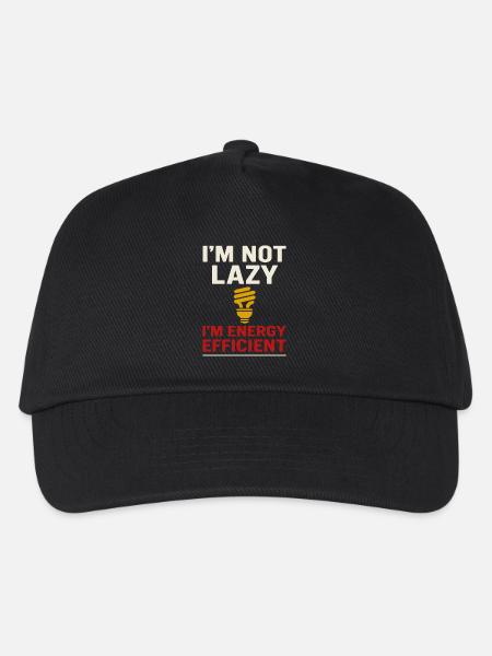 I'm not lazy, I'm energy efficient - Kids’ Baseball Cap - black