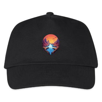 Fascinating canyon landscape at sunset - Kids’ Baseball Cap - black - Front