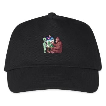 Alien et Bigfoot - Casquette de baseball Enfant - noir - Devant