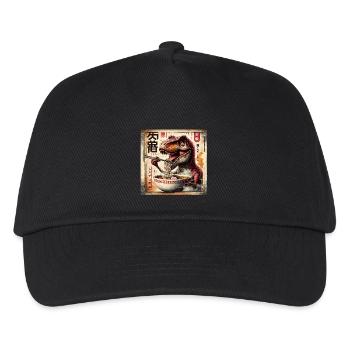 Ramen T Rex Dinosaure Grunge Poster Style - Casquette de baseball Enfant - noir - Devant