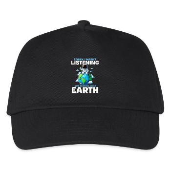 Erde Planet - Kinder Basecap - Schwarz - Vorne