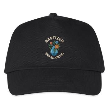 Motif Fleurs Baptisées Et Épanouies - Casquette de baseball Enfant - noir - Devant
