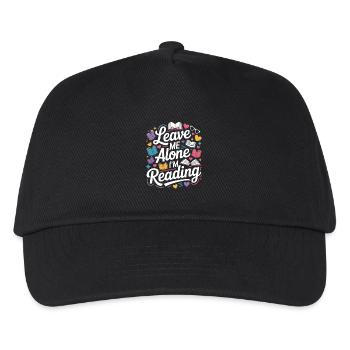 Lass mich alleine, ich lese! Bücherwurm Lesen - Kinder Basecap - Schwarz - Vorne