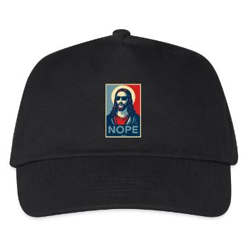 Jesus-Mann mit Heiligenschein und Sonnenbrille - Kinder Basecap - Schwarz - Vorne