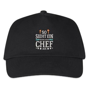 So sieht ein richtig cooler Chef aus - Kinder Basecap - Schwarz - Vorne
