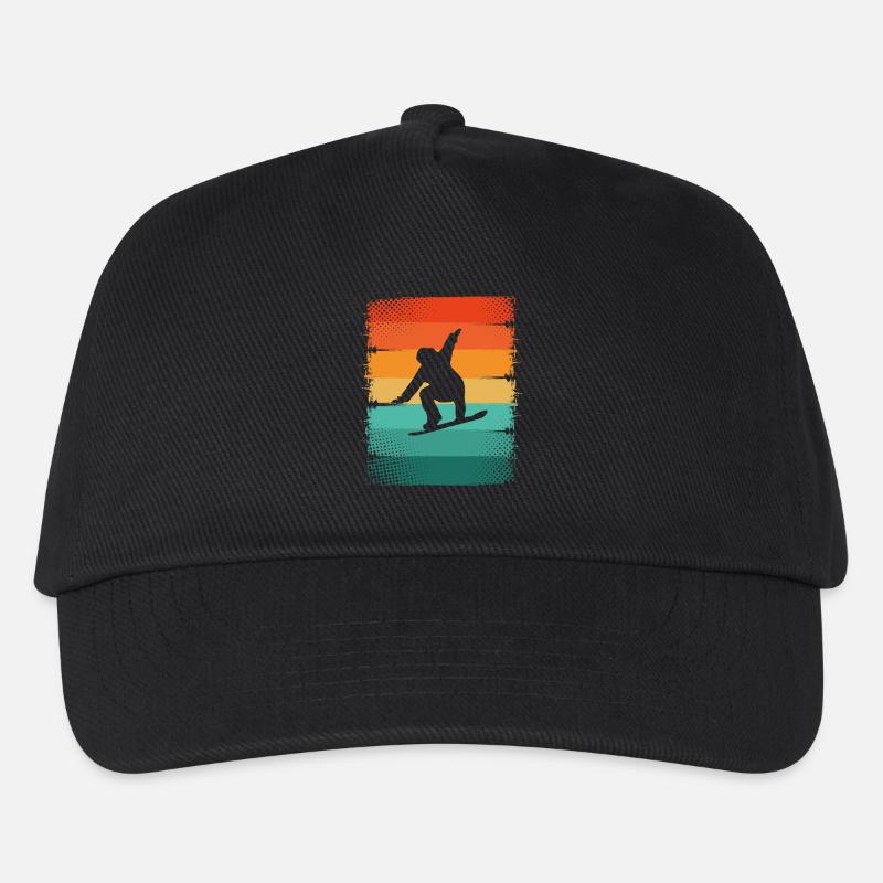 Snowboard - Kinder Basecap - Schwarz