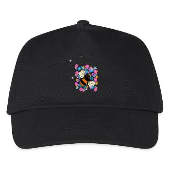 Abeille Rétro Abeilles Bourdon Fleur Enfants - Casquette de baseball Enfant - noir - Devant
