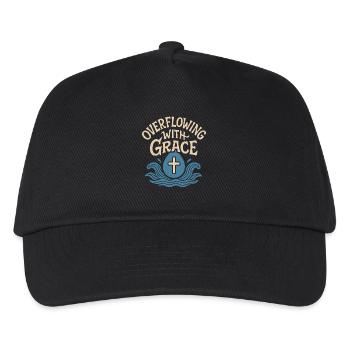 Überfließende Gnade Taufe Inspiration - Kinder Basecap - Schwarz - Vorne