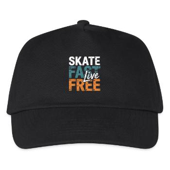 Skate Fast Live Gratuit - Casquette de baseball Enfant - noir - Devant