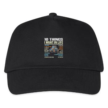 Tractor - Kids’ Baseball Cap - black - Front