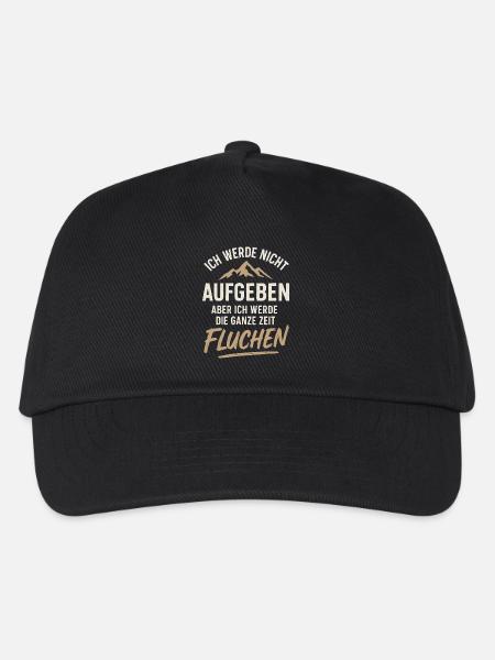 Ich Werde Nicht Aufgeben Aber Ich Werde Fluchen - Kinder Basecap - Schwarz