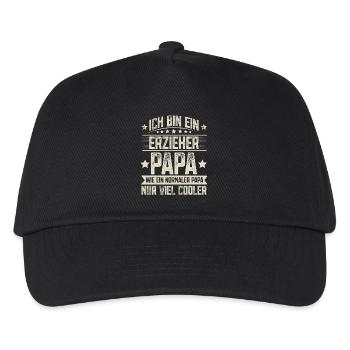 Erzieher Papa - Kinder Basecap - Schwarz - Vorne