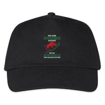 Shares Pension Dividend Stock Exchange - Kids’ Baseball Cap - black - Front