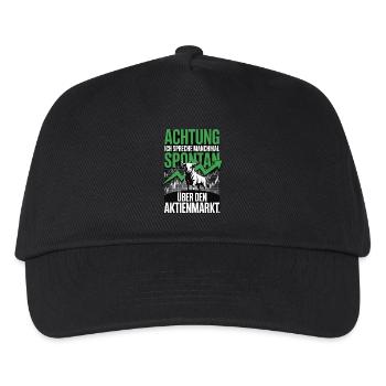 Shares Pension Dividend Stock Exchange - Kids’ Baseball Cap - black - Front