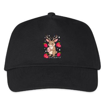 Milkshake Jackalope Fraise - Casquette de baseball Enfant - noir - Devant