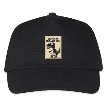 Funny Dino Saying Looked Better - Kids’ Baseball Cap - black - Front
