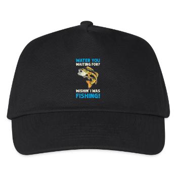 Fishing Fishing Fish Bait Fisherman - Kids’ Baseball Cap - black - Front
