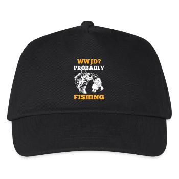 Fishing Fish Fishing Like Jesus Fishing - Kids’ Baseball Cap - black - Front