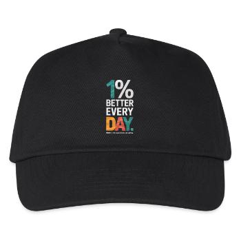 Daily Improvement – Inspiration for Success - Kids’ Baseball Cap - black - Front