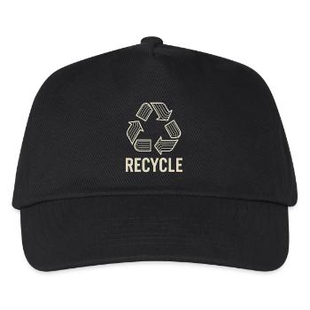 Recycle Symbol Mit Umweltbewusstsein - Kinder Basecap - Schwarz - Vorne