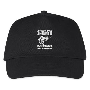 J’peux pas je dois sauver les poissons - Casquette de baseball Enfant - noir - Devant