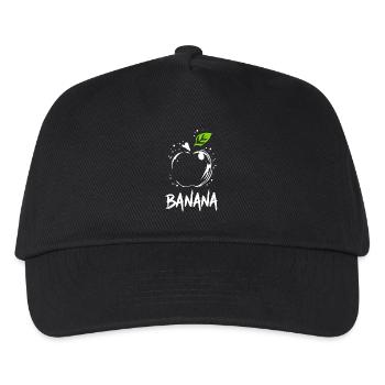 Banane Apfel Witz - Kinder Basecap - Schwarz - Vorne