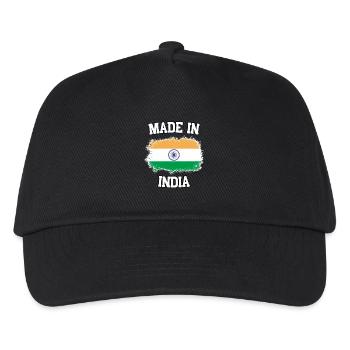 Made in India - Kids’ Baseball Cap - black - Front
