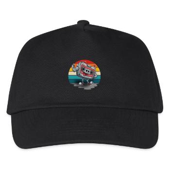 Cassette - Kids’ Baseball Cap - black - Front