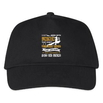 Lineman Don't Mess With Lineman - Kids’ Baseball Cap - black - Front