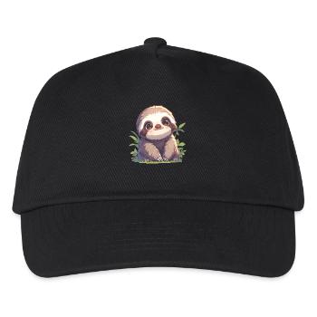 Faultiere Faultier - Kinder Basecap - Schwarz - Vorne