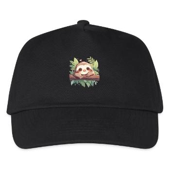 Faultiere Faultier - Kinder Basecap - Schwarz - Vorne