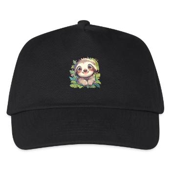 Faultiere Faultier - Kinder Basecap - Schwarz - Vorne