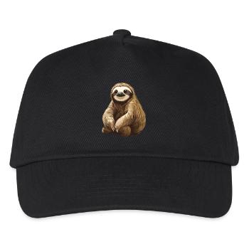 Faultiere Faultier - Kinder Basecap - Schwarz - Vorne
